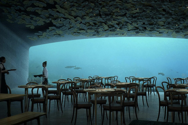 Уникальный подводный ресторан Under