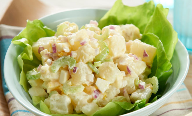 Картофельный салат: сытное блюдо когда горячая еда надоела