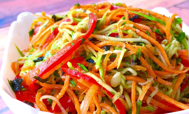 Кабачки по-корейски как морковь: сделали они раз и теперь это любимый салат на каждый день