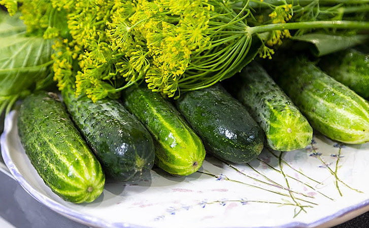 Малосольные огурцы с насыщенным вкусом всего за 2 дня. Добавляем в банку листья смородины, чеснок и укроп