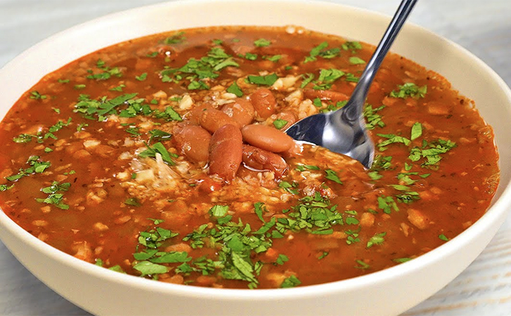 Грузинский суп из банки фасоли. Наваристая кастрюля готова за 30 минут