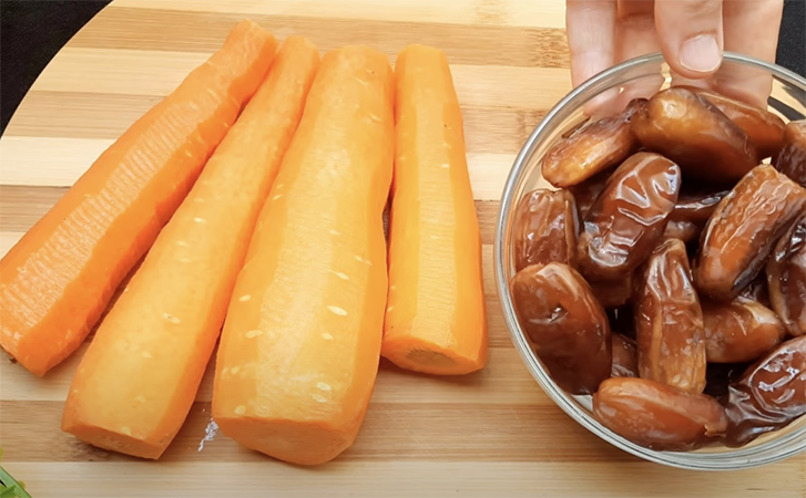 Смешиваем морковь с самыми дешевыми финиками. Витаминная бомба для иммунитета к лету