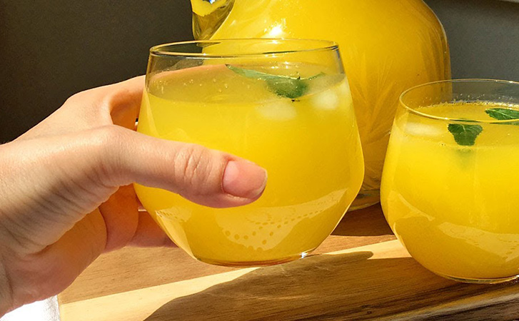 Лимонад по турецкому рецепту без варки. Из четырех лимонов и апельсина получается целых 3 литра напитка
