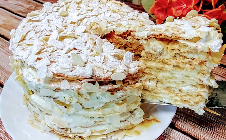 «Хрустящий» торт вкуснее Наполеона и намного проще: секрет вкуса в особом двойном тесте