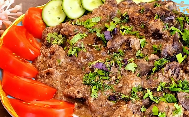 Куриная печень по-цыгански. Получается всегда нежно и без горечи