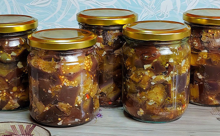 Баклажаны с текстурой и вкусом грибов на зиму: маринуем с чесноком и укропом