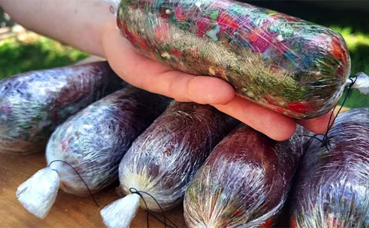 Рулет из баклажанов делаем в пленке. Минимум хлопот и очень вкусно