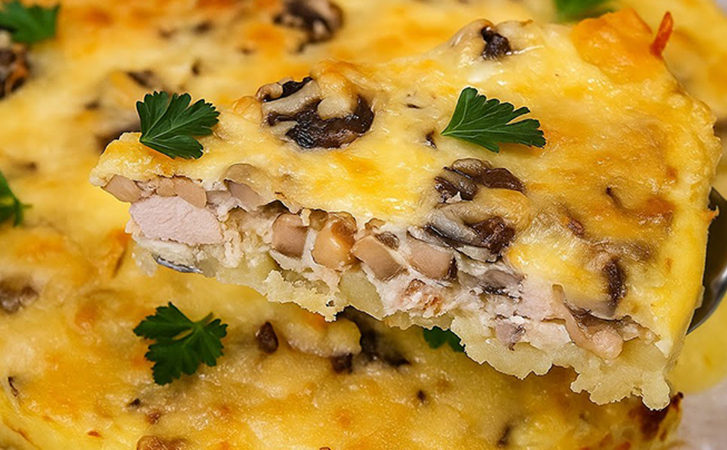 Делаем из жульена полноценный пирог: вкуснее любой пиццы, а готовить даже проще омлета