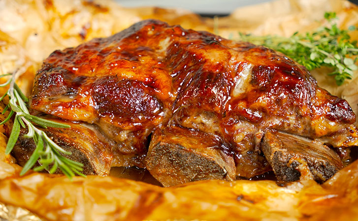 Мраморные нежнейшие ребрышки. Яркий маринад, мясо тает во рту