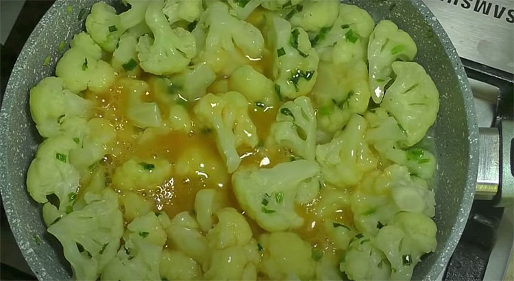 Капуста жареная кусками в яйце калорий