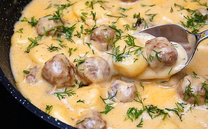 Рецепт клецок с фрикадельками по-белорусски. Вместо теста в основе ...