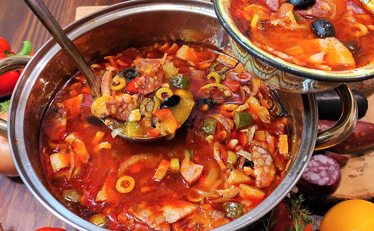 Морская солянка от судового повара. На 4 литра супа всего 600 граммов ...